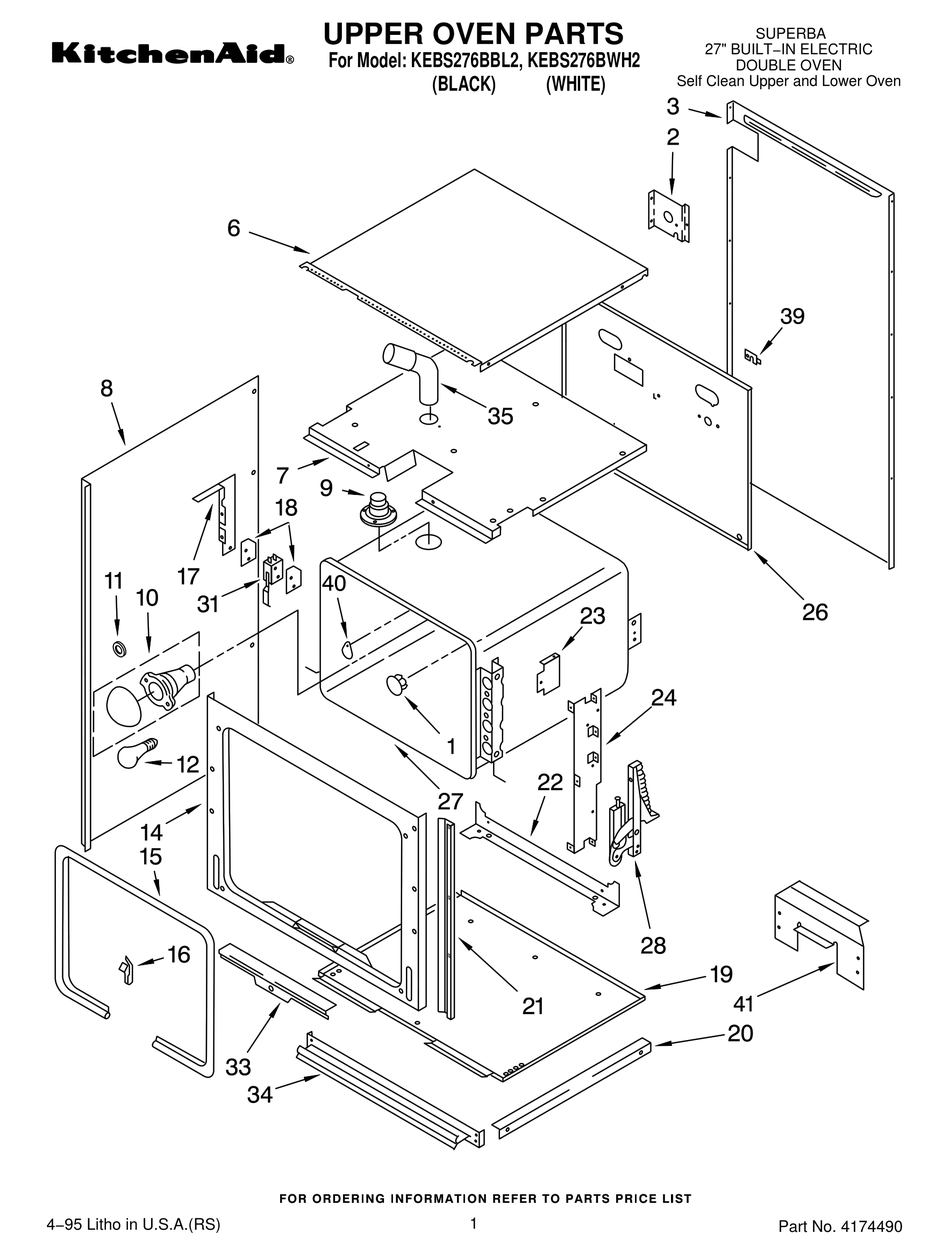 Kitchenaid Superba Kebs276bbl2 Parts List Pdf Download 