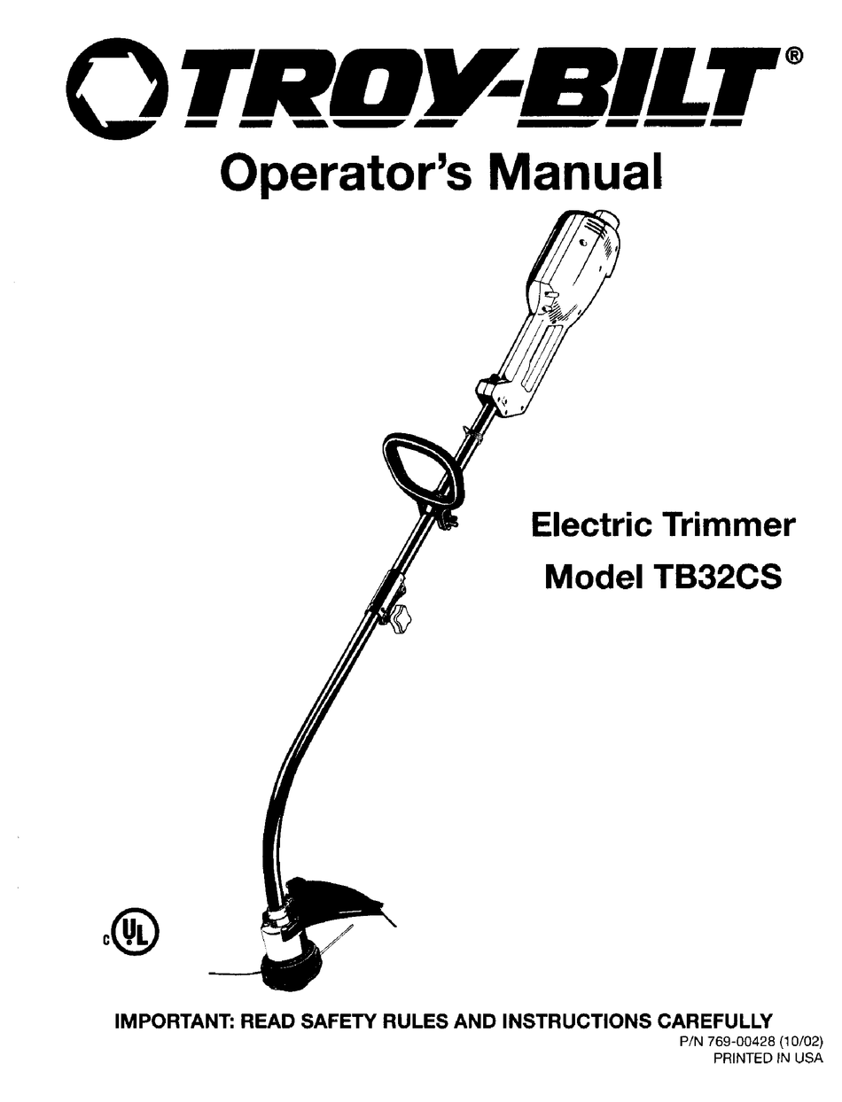 troy bilt electric trimmer