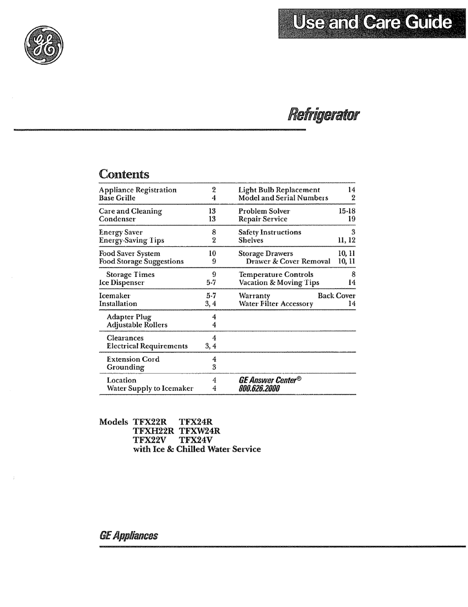 tfx22r ge refrigerator