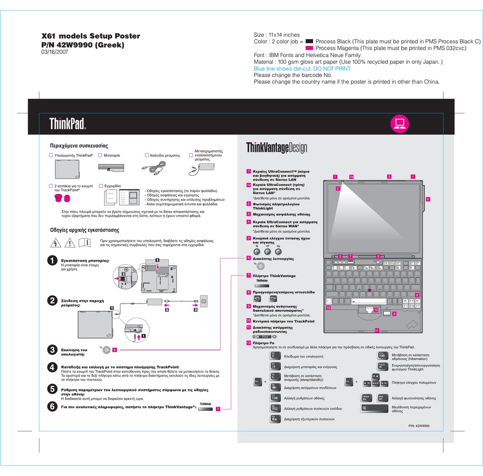 LENOVO THINKPAD X61S SETUP MANUAL Pdf Download  ManualsLib