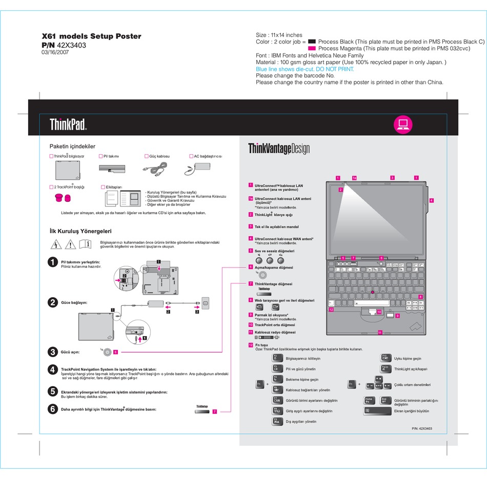 LENOVO THINKPAD X61S SETUP MANUAL Pdf Download  ManualsLib