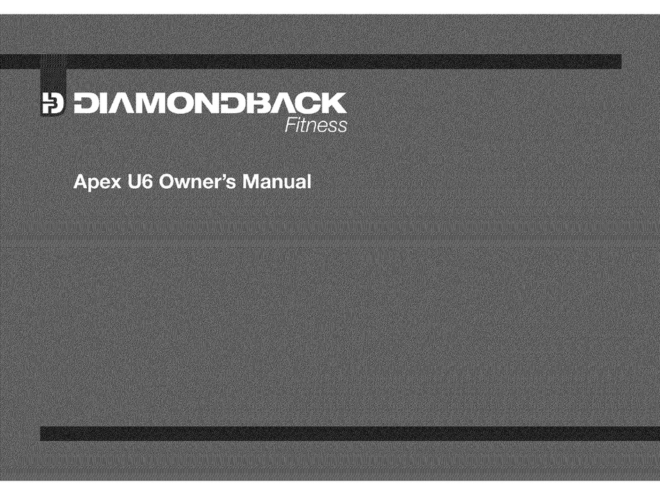 DIAMONDBACK APEX U6 OWNER'S MANUAL Pdf Download | ManualsLib