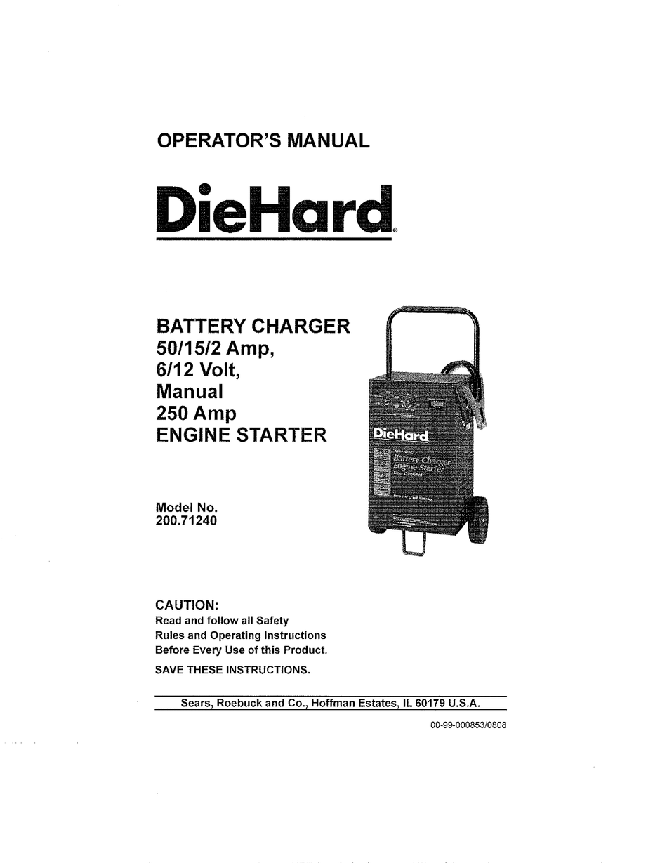 DIEHARD  OPERATOR'S MANUAL Pdf Download | ManualsLib