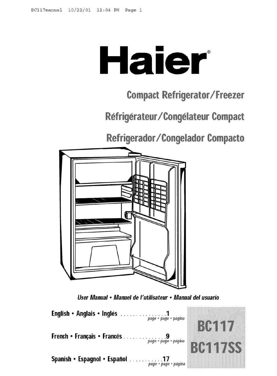 HAIER BC117SS USER MANUAL Pdf Download ManualsLib
