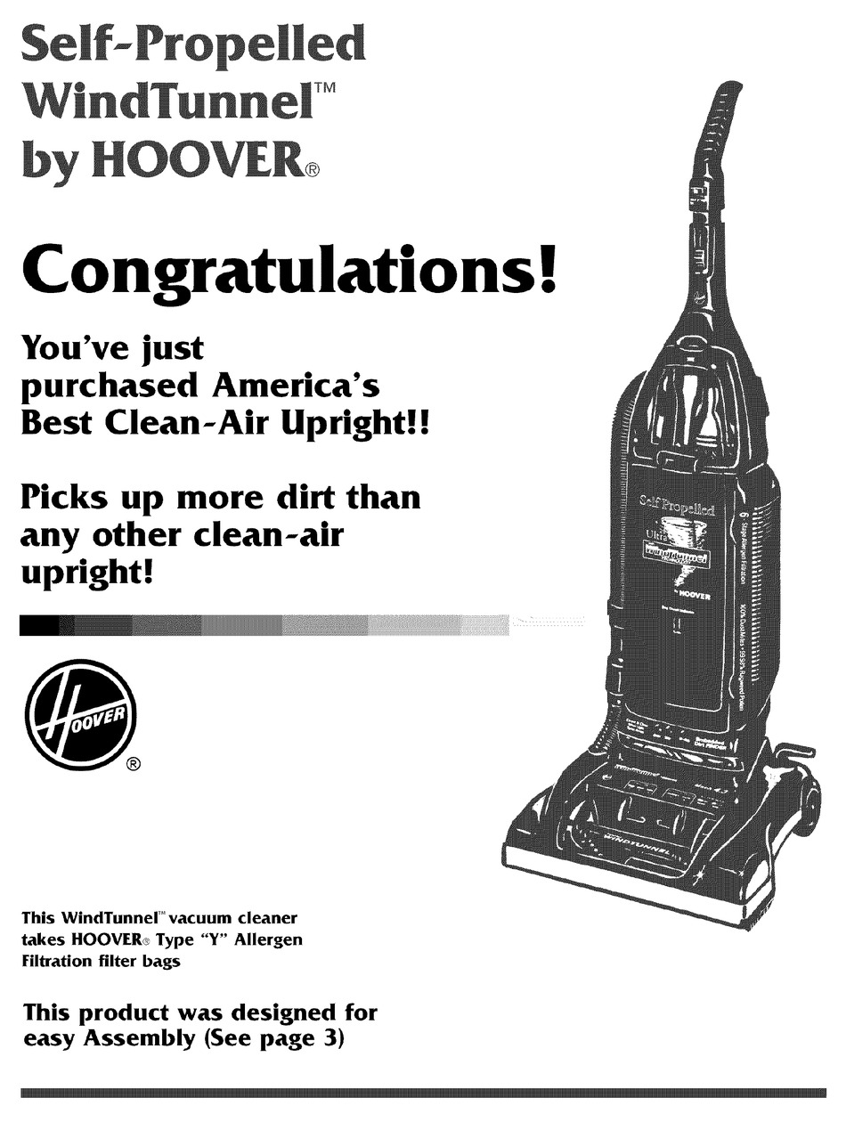 HOOVER WINDTUNNEL U6434900 OWNER'S MANUAL Pdf Download ManualsLib