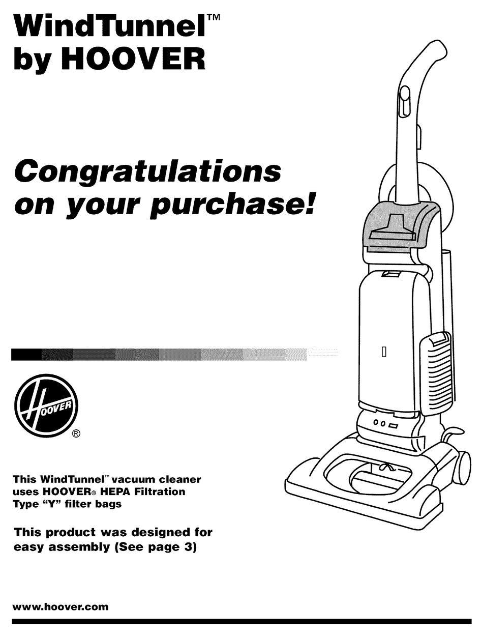 HOOVER WINDTUNNEL U5471900 OWNER'S MANUAL Pdf Download ManualsLib