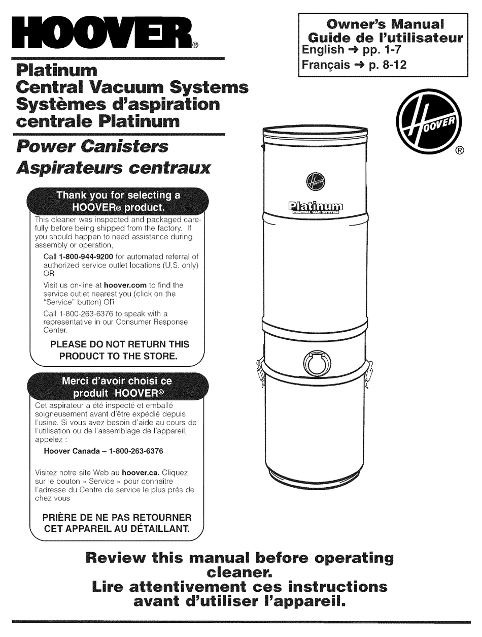 HOOVER 59132297 OWNER'S MANUAL Pdf Download ManualsLib