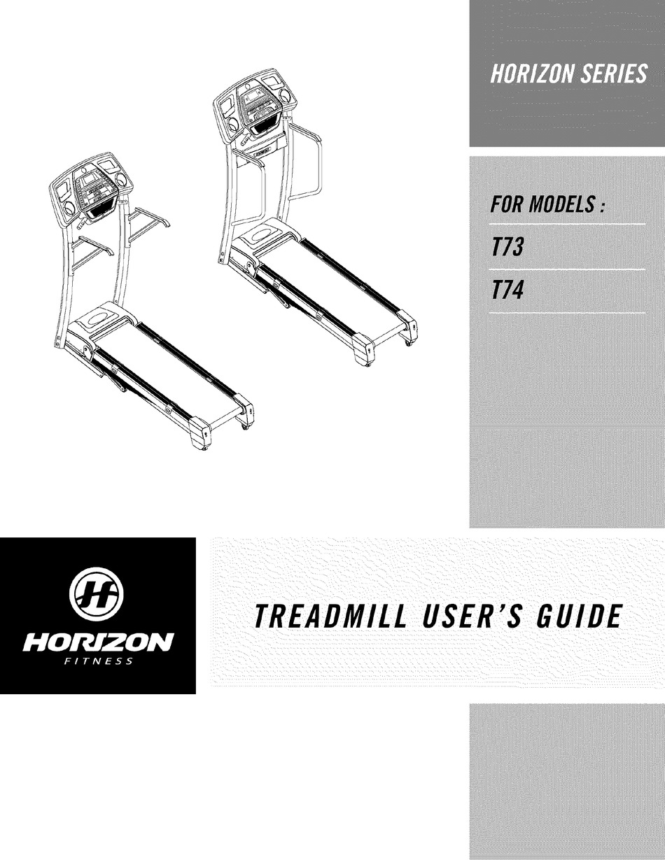 HORIZON FITNESS T74 USER MANUAL Pdf Download | ManualsLib