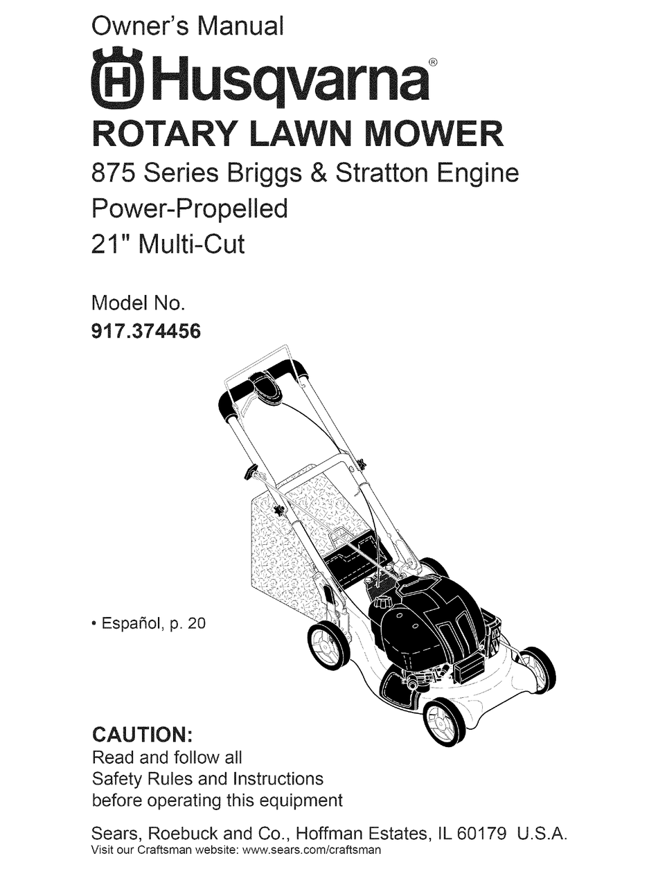 HUSQVARNA 917.374456 OWNER'S MANUAL Pdf Download | ManualsLib