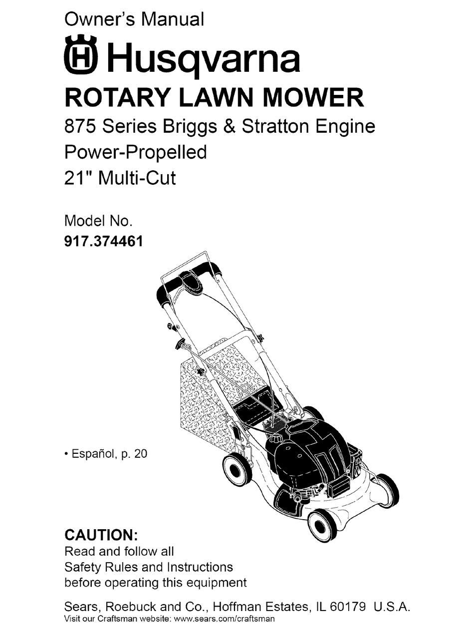 HUSQVARNA 917.374461 OWNER'S MANUAL Pdf Download | ManualsLib