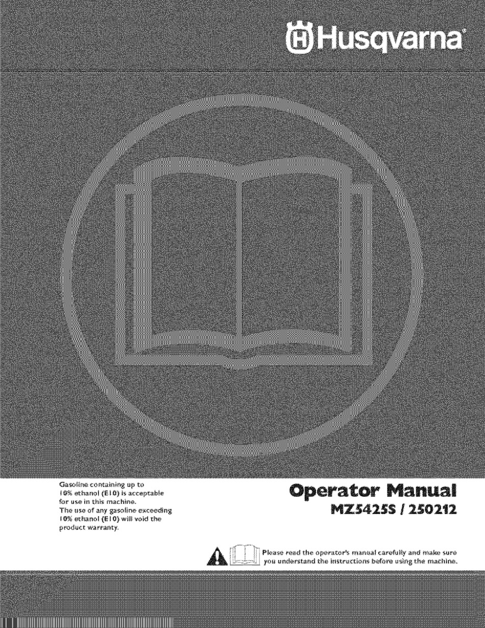 Husqvarna Mz5425s Operator S Manual Pdf Download Manualslib