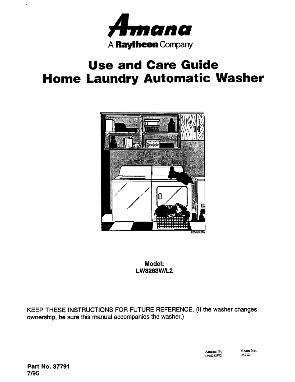 AMANA LW8263L2 USE AND CARE MANUAL Pdf Download ManualsLib