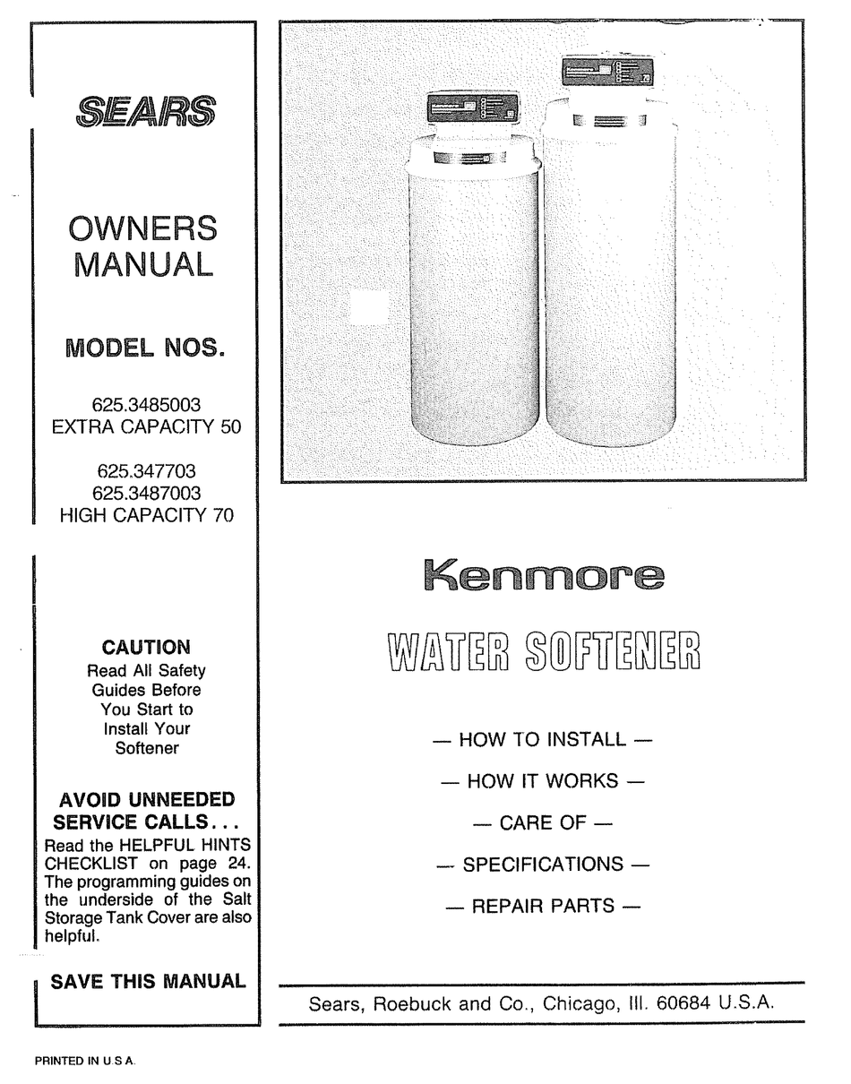 KENMORE 625.347703 OWNER'S MANUAL Pdf Download | ManualsLib