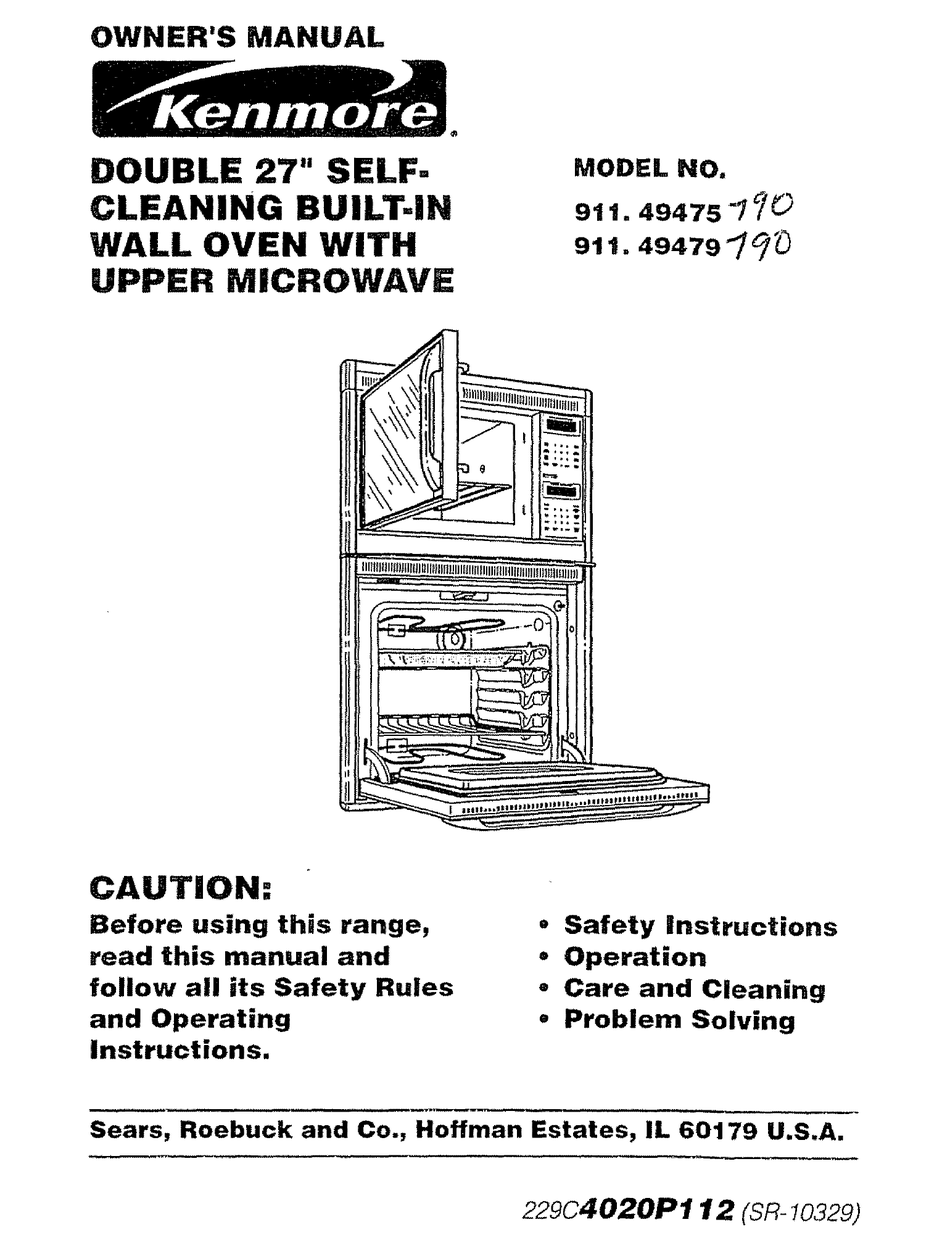 KENMORE 911.49479790 OWNER'S MANUAL Pdf Download | ManualsLib