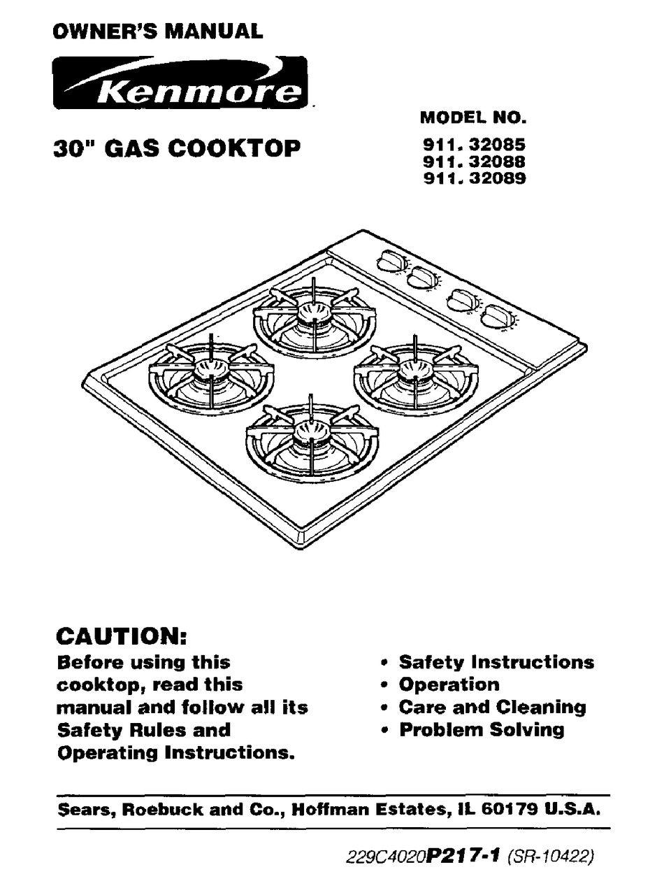KENMORE 911.32085 OWNER'S MANUAL Pdf Download ManualsLib