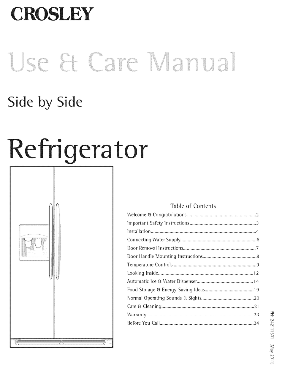 Crosley Crsh238ms1 Use Care Manual Pdf Download Manualslib