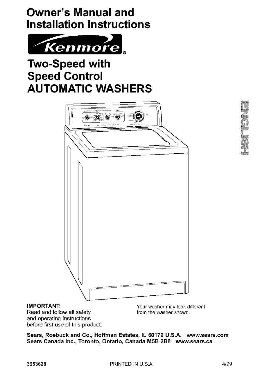 Sears Kenmore Washer 110 20622991 Haul Off Testing 