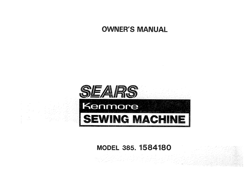 KENMORE 385.1584180 OWNER'S MANUAL Pdf Download | ManualsLib