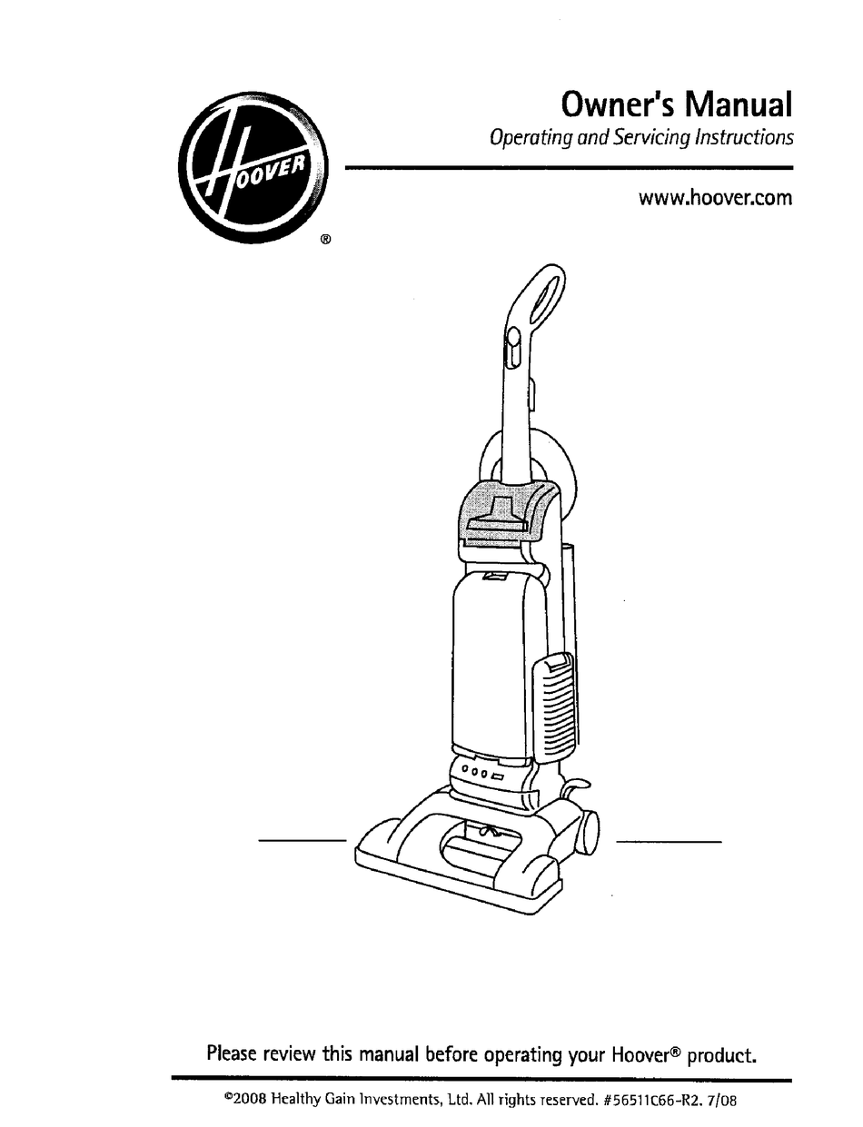 HOOVER U5491-900 OWNER'S MANUAL Pdf Download | ManualsLib