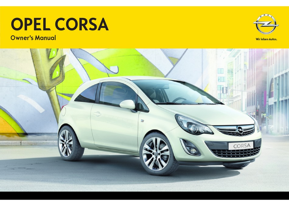 Opel Corsa Owner S Manual Pdf Download Manualslib