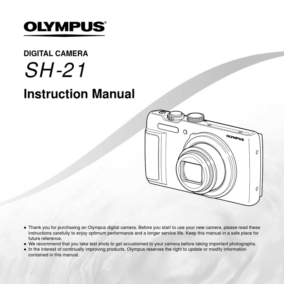 OLYMPUS SH-21 INSTRUCTION MANUAL Pdf Download | ManualsLib