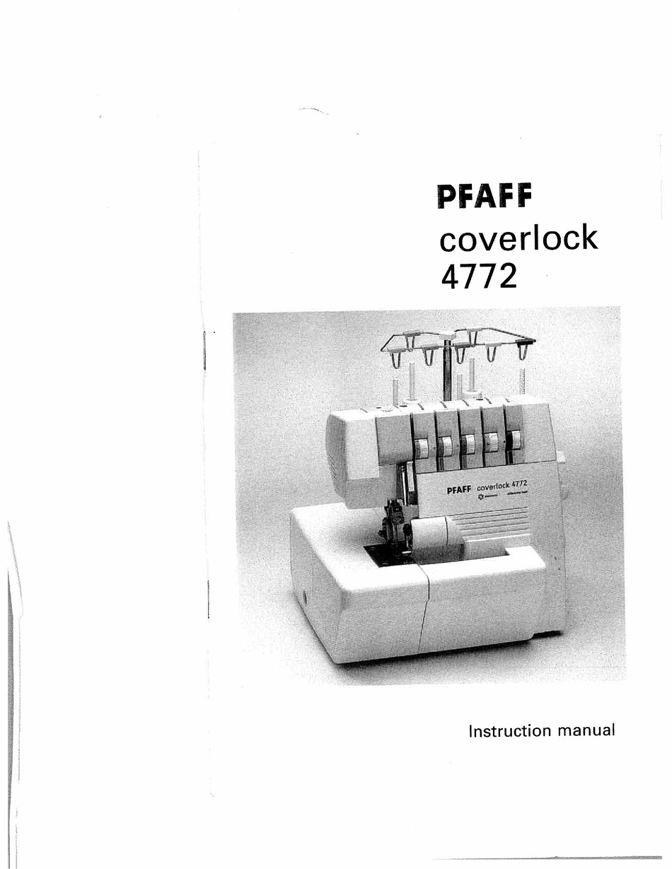 Pfaff Coverlock 4772 Instruction Manual Pdf Download Manualslib