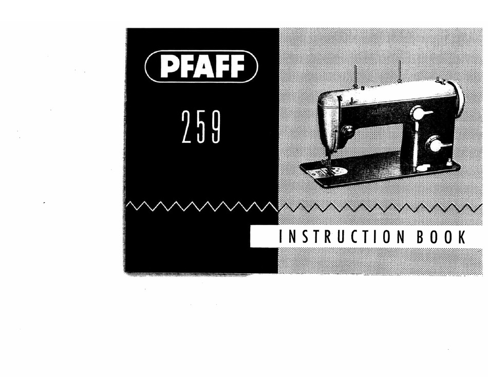 Pfaff 259 Instruction Book Pdf Download Manualslib