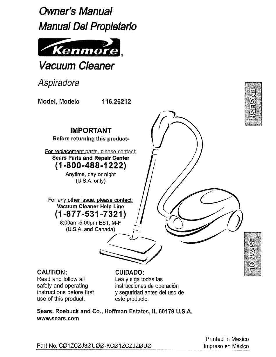KENMORE 116.262212 OWNER