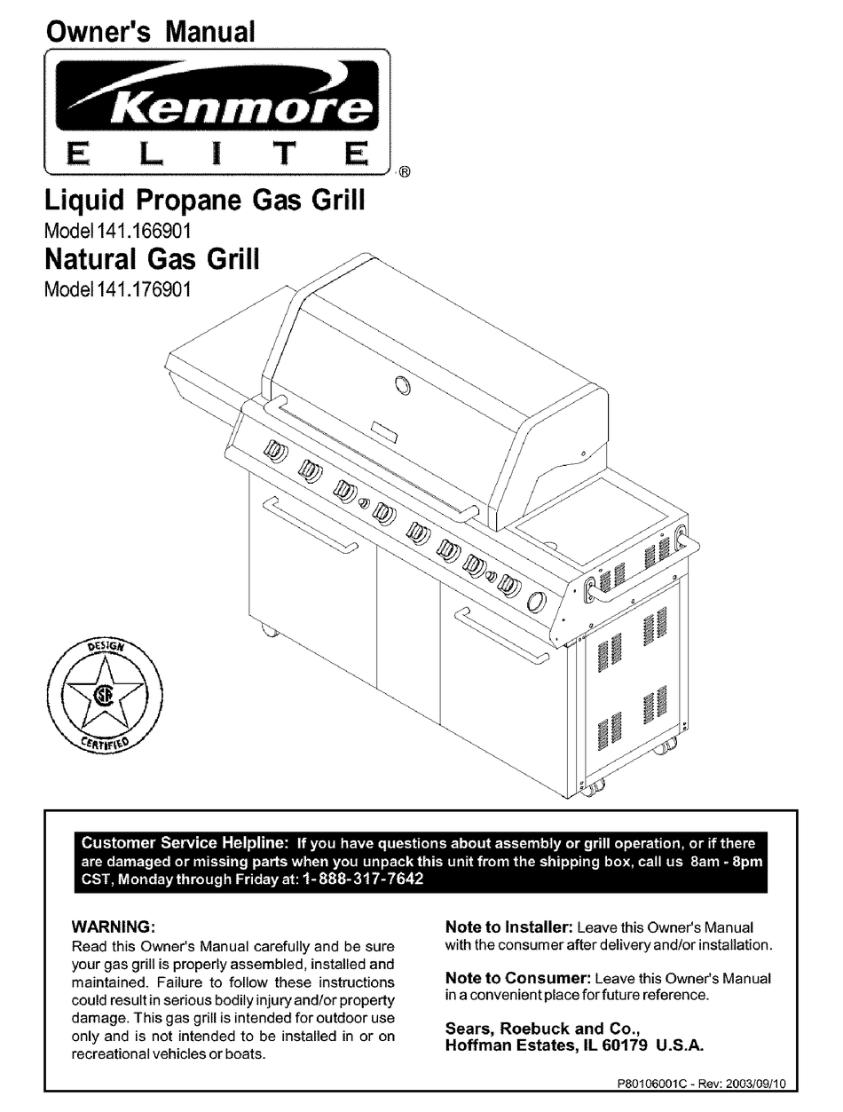 KENMORE ELITE 141.166901 OWNER'S MANUAL Pdf Download | ManualsLib