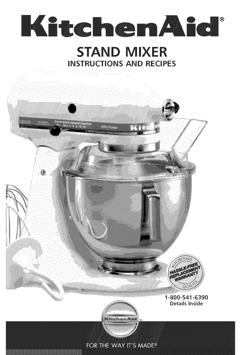 KITCHENAID KSM500QAC0 INSTRUCTIONS AND RECIPES MANUAL Pdf Download ...