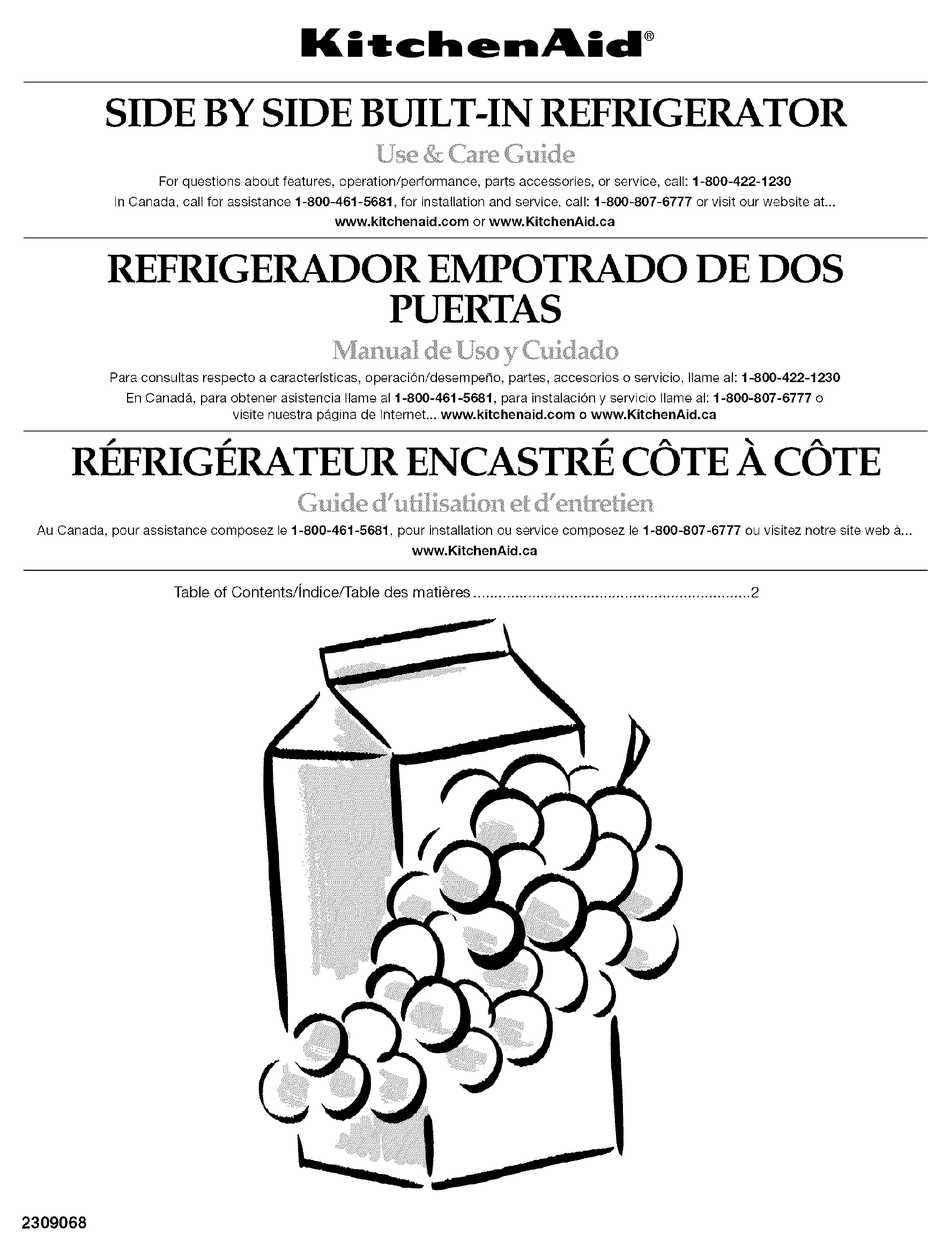 KITCHENAID KSSC42QMS01 USE & CARE MANUAL Pdf Download ManualsLib