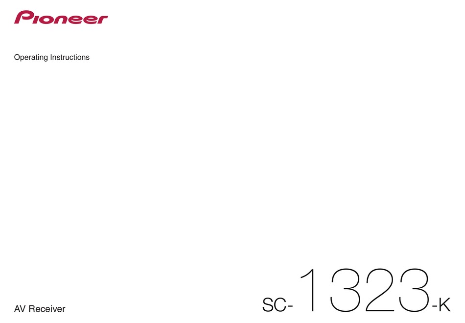 Pioneer Sc 1323 K Operating Instructions Manual Pdf Download Manualslib