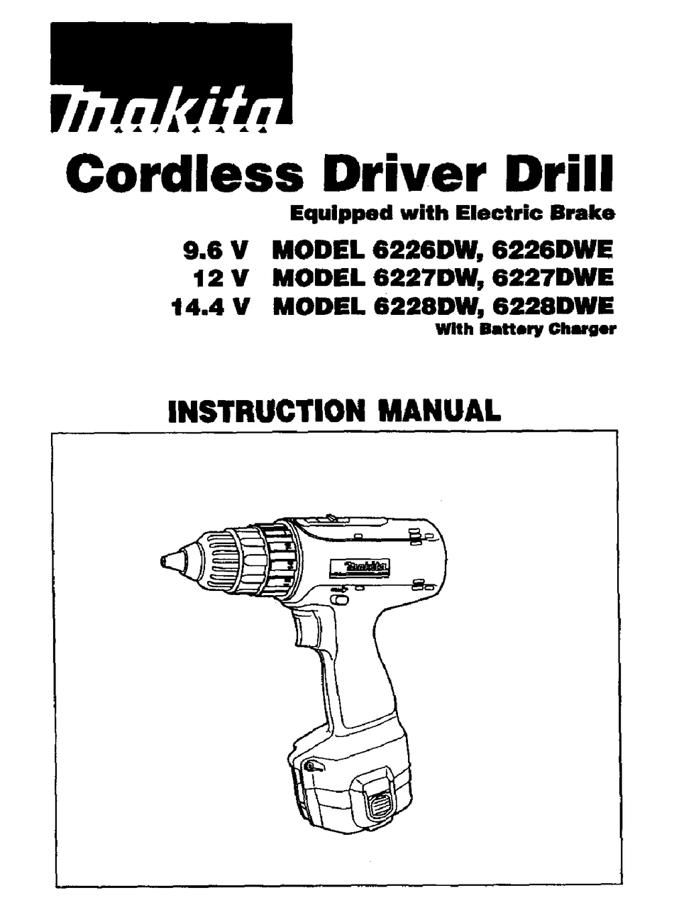 Makita 6226DWE 9.6V Cordless 3/8 Driver/Drill Kit