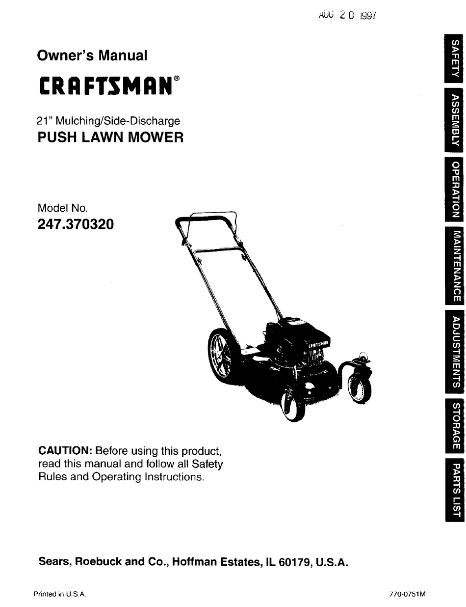 Craftsman lawn mower model deals 247 parts