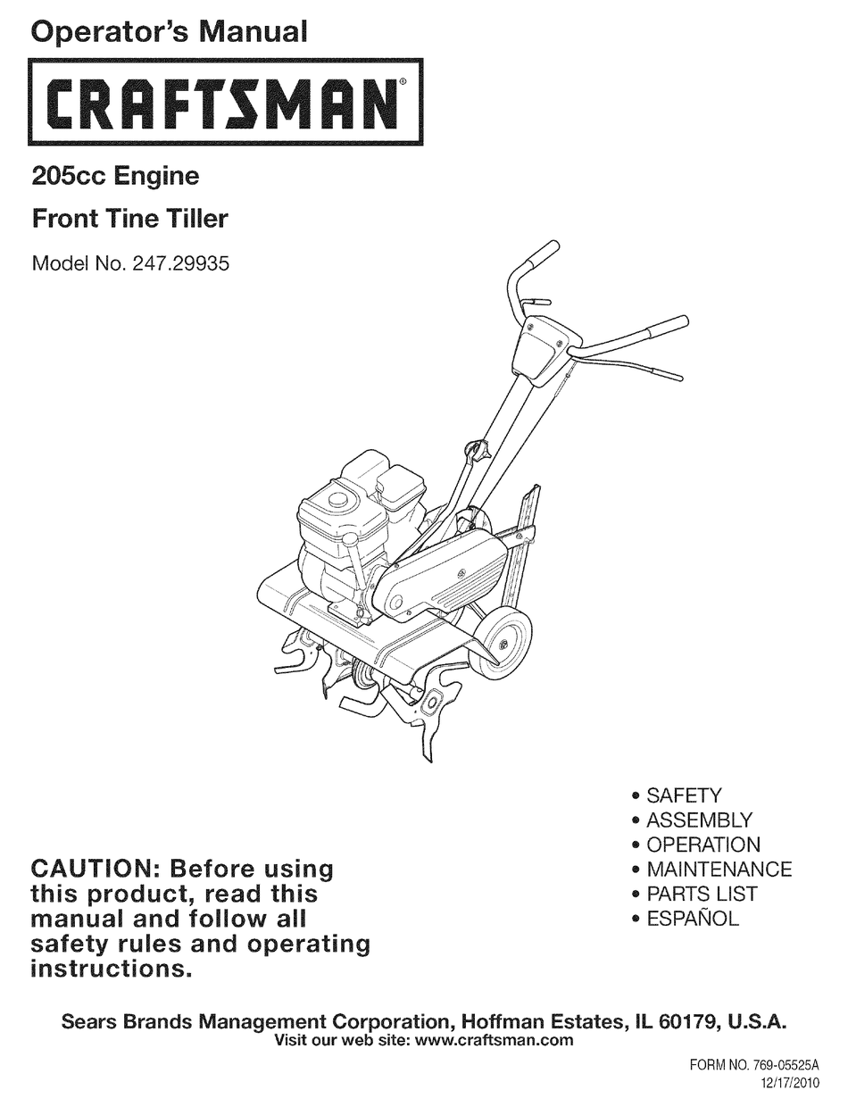 CRAFTSMAN 247.29935 OPERATOR'S MANUAL Pdf Download | ManualsLib