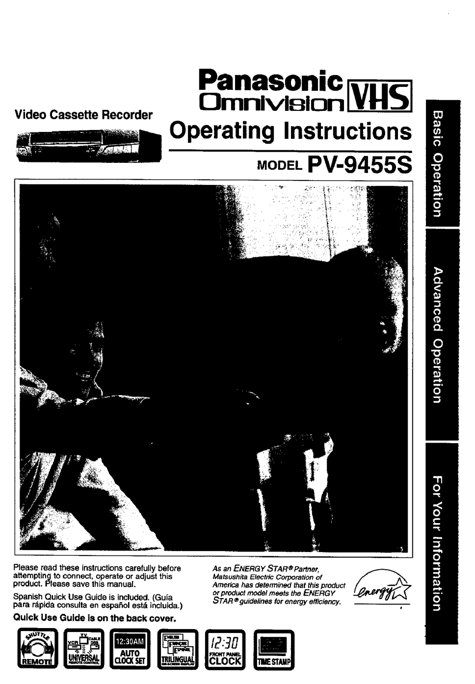 Panasonic Omnivision Pv 9455s Operating Instructions Manual Pdf Download Manualslib