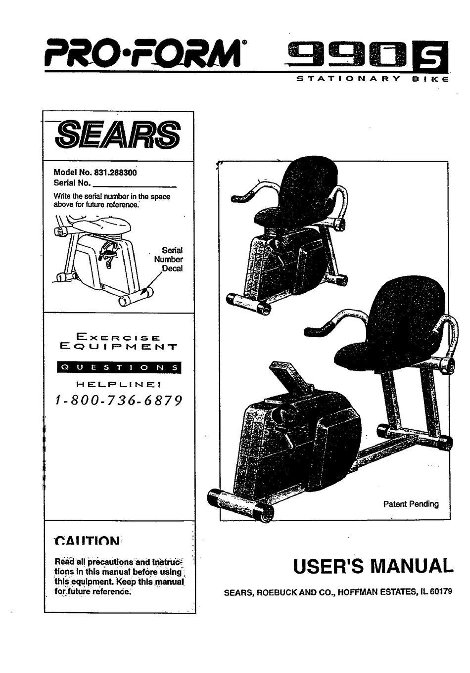 Proform 990 S User Manual Pdf Download Manualslib