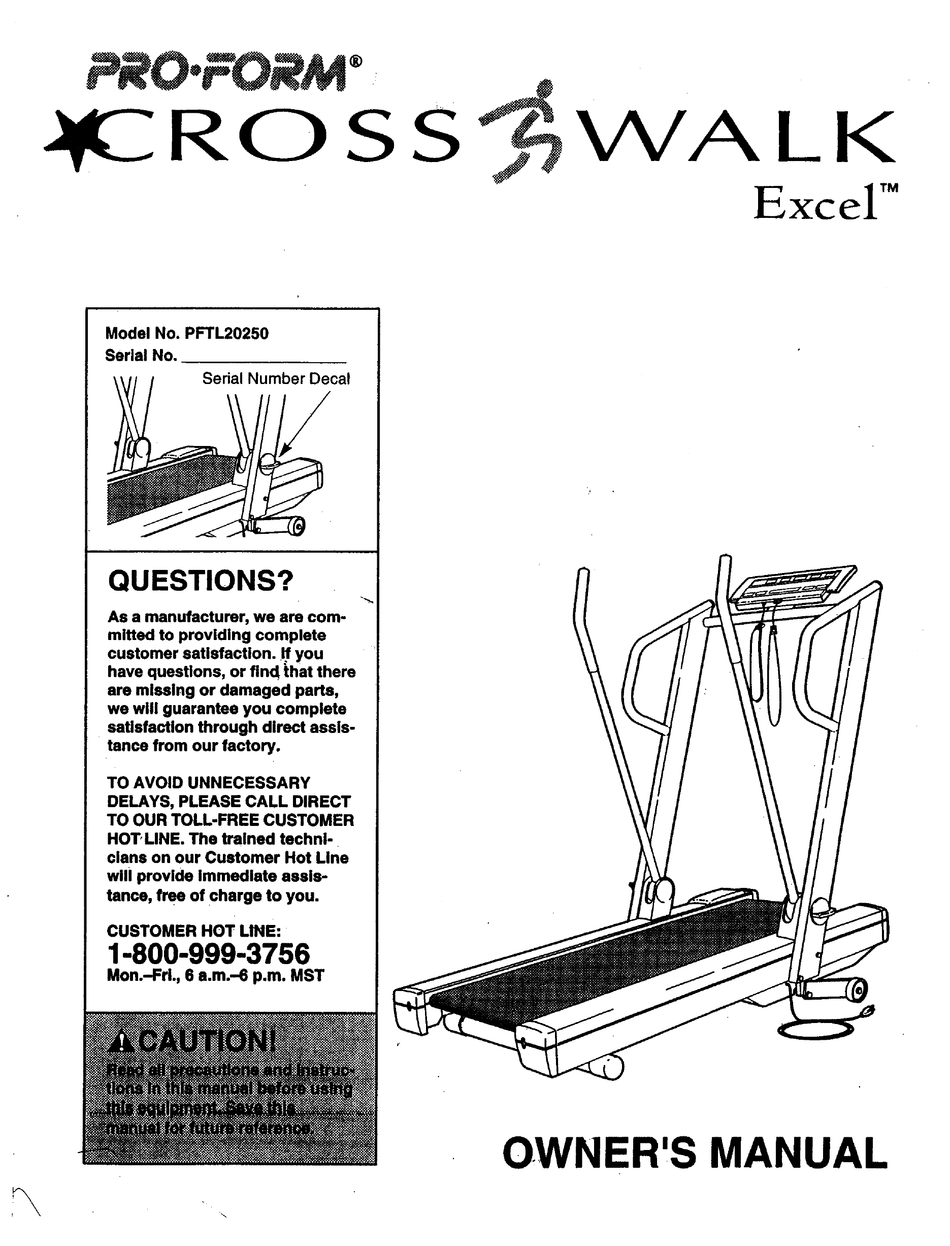 Proform crosswalk best sale 325x manual