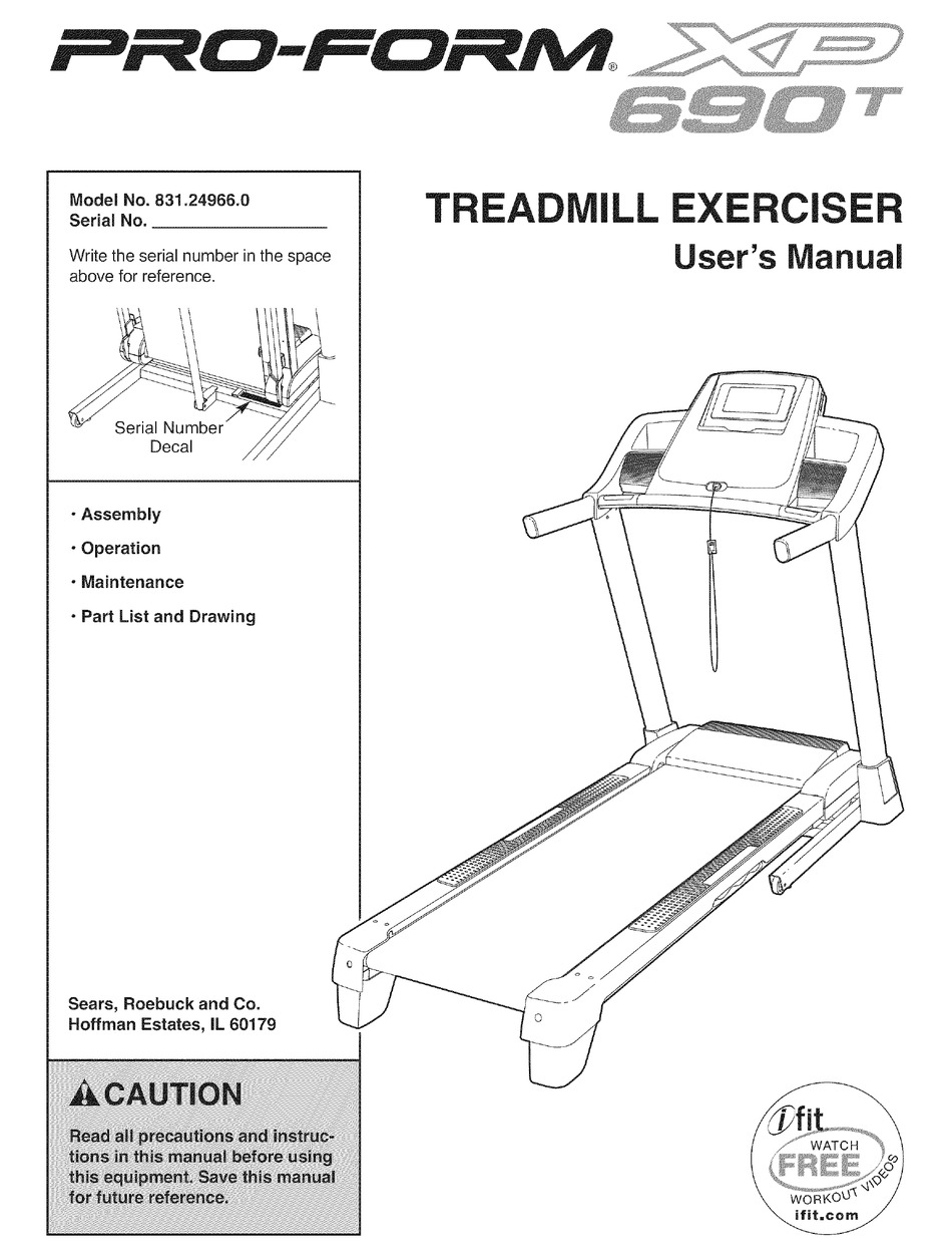 PROFORM XP 690T USER MANUAL Pdf Download ManualsLib