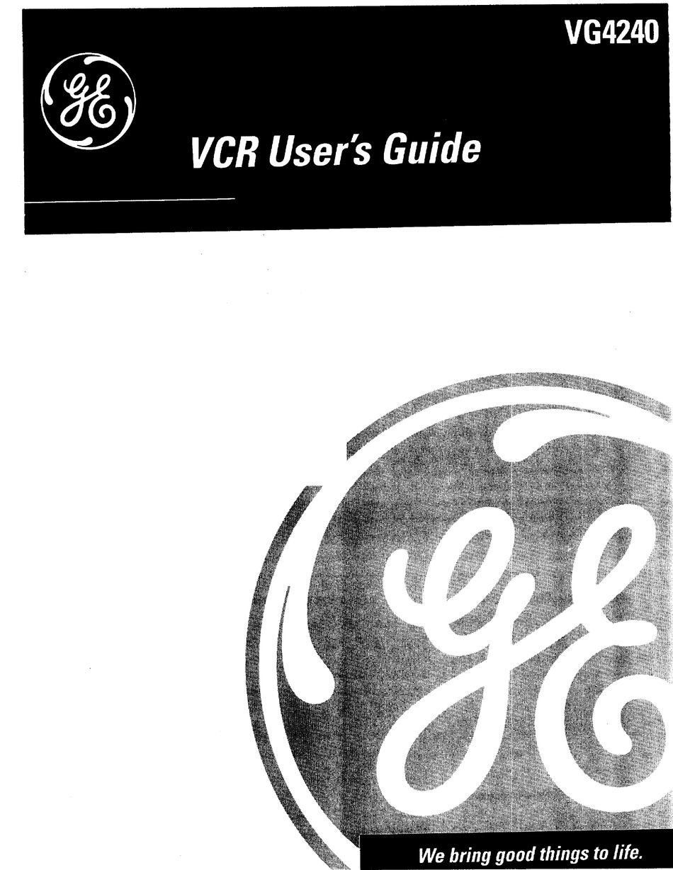 GE VG4240 USER MANUAL Pdf Download | ManualsLib