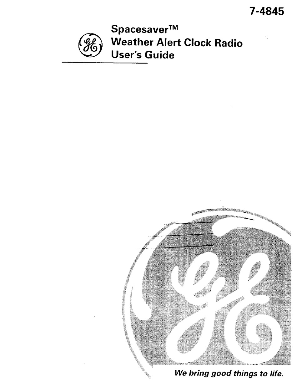 Ge clock radio manual