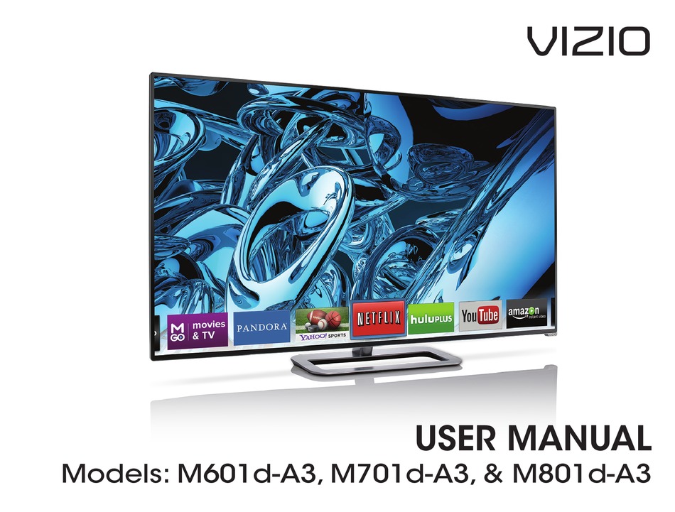 VIZIO M801D-A3 USER MANUAL Pdf Download | ManualsLib