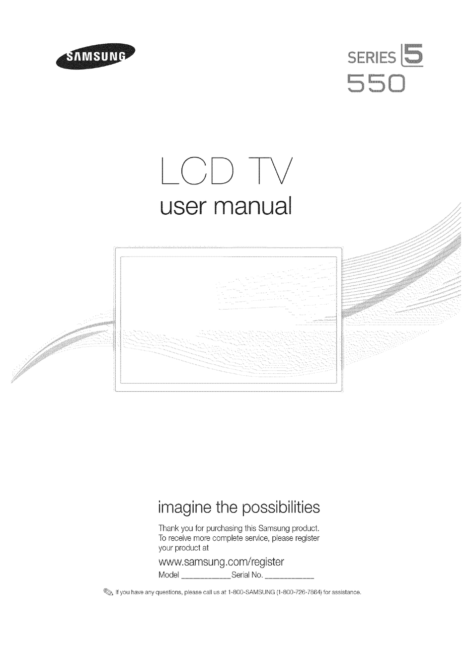 Samsung Series 5 550 Ln46e550 User Manual Pdf Download Manualslib