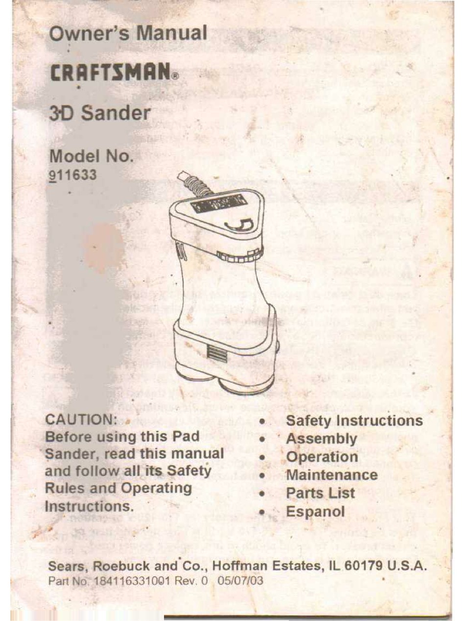 craftsman 3d sander