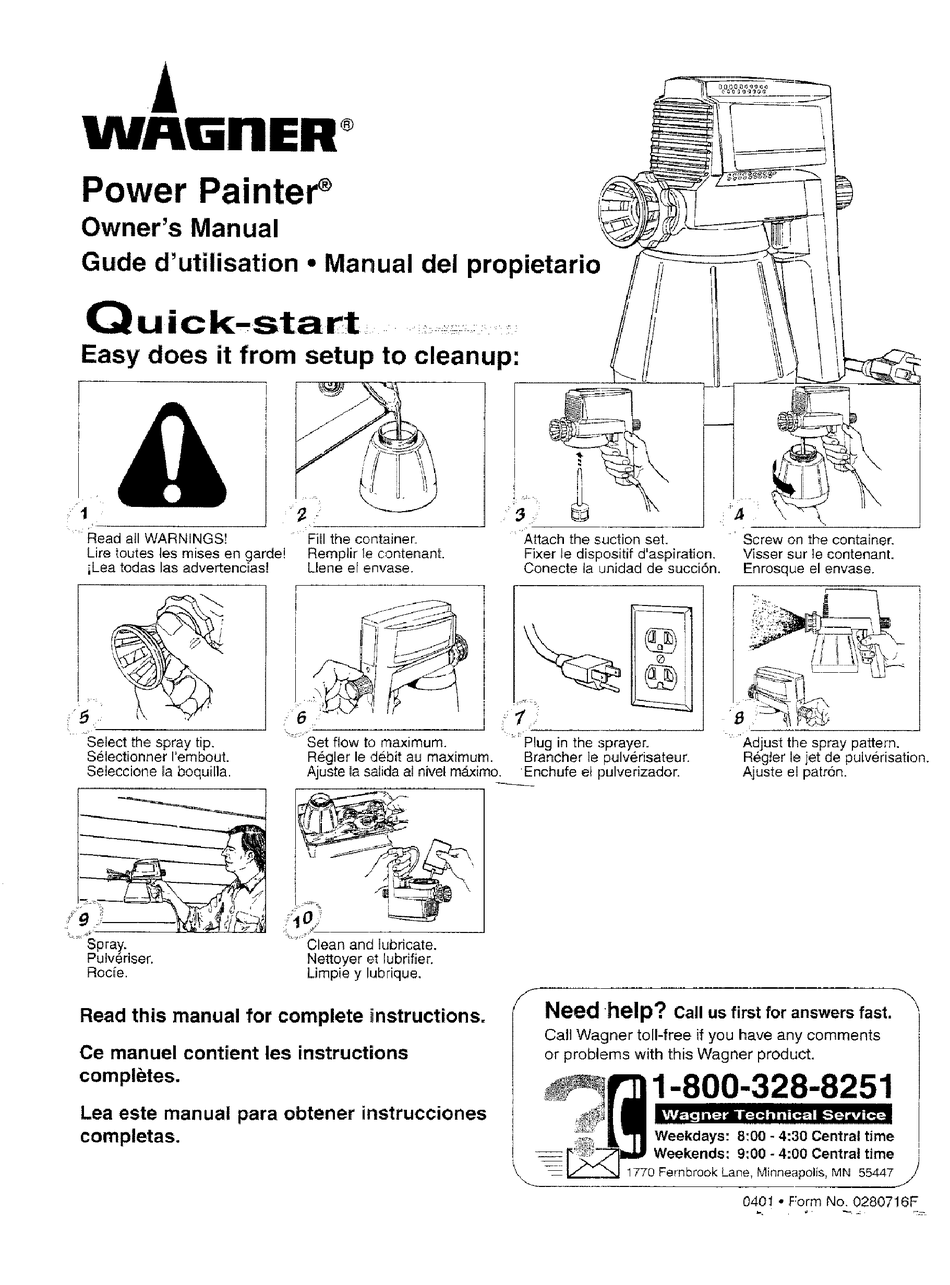 Wagner Power Painter Owners Manual Pdf Download Manualslib