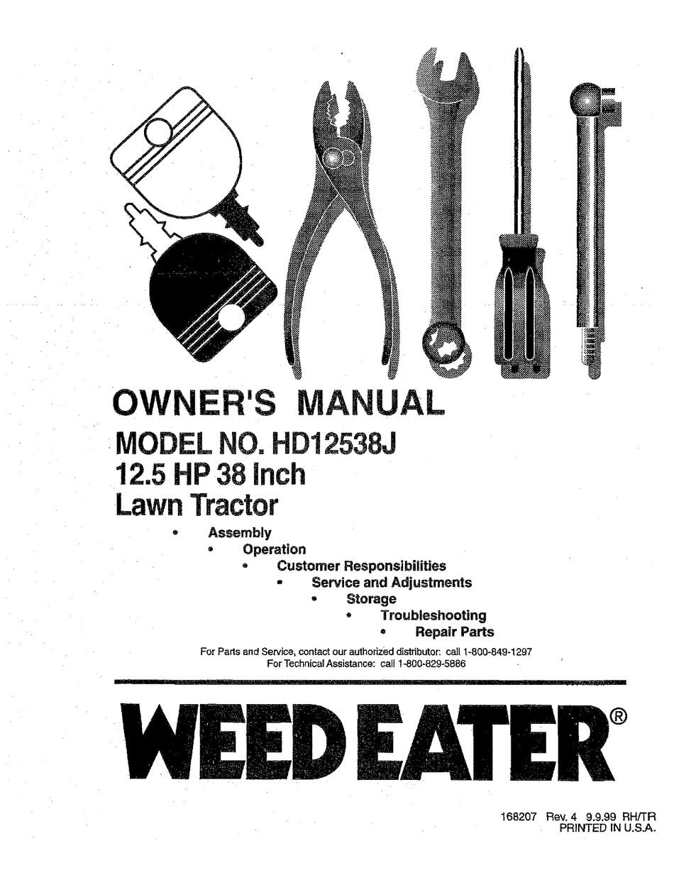 Schematic Diagram Weed Eater HD12538J Owner s Manual Page 27