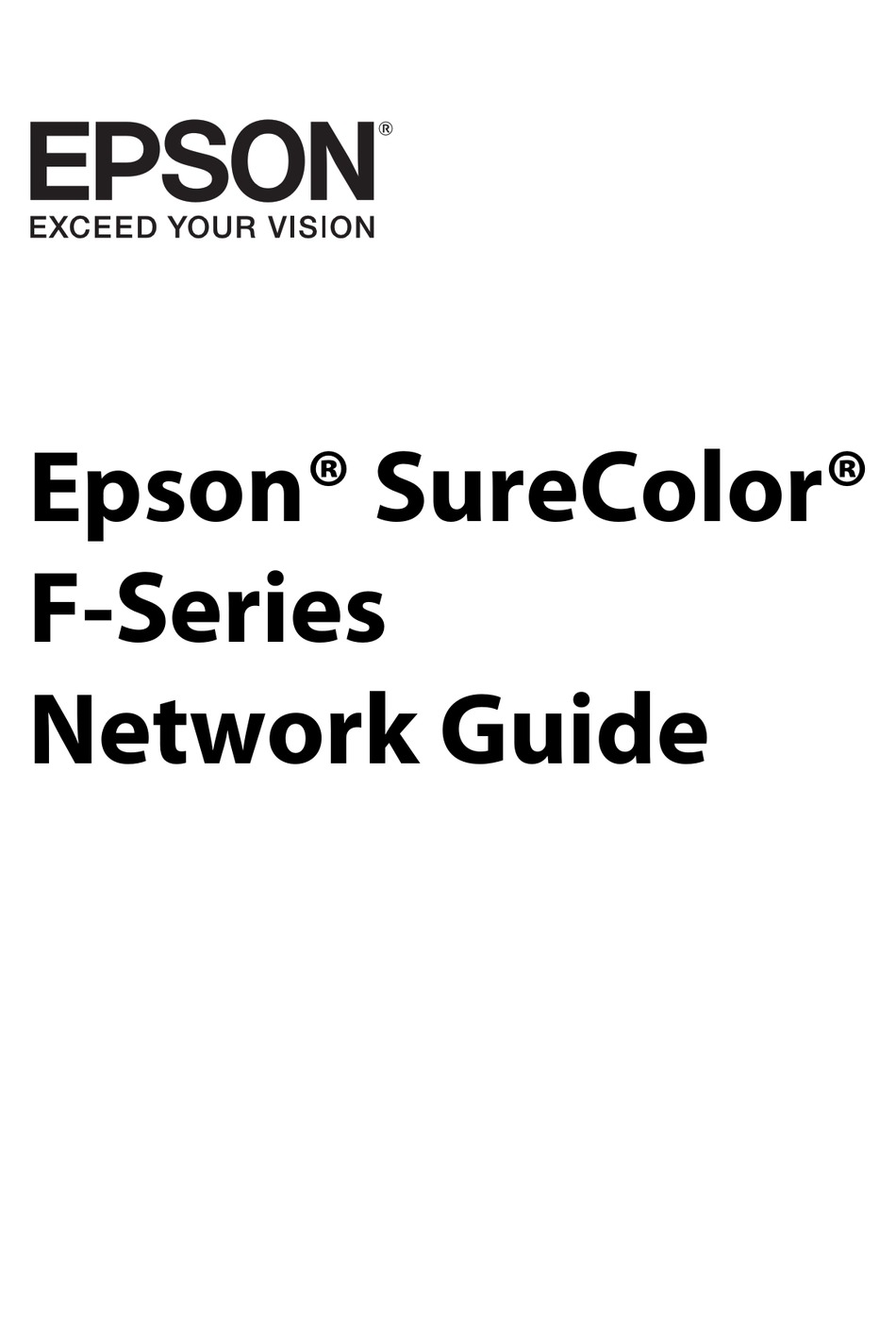 EPSON SURECOLOR F6070 NETWORK MANUAL Pdf Download | ManualsLib