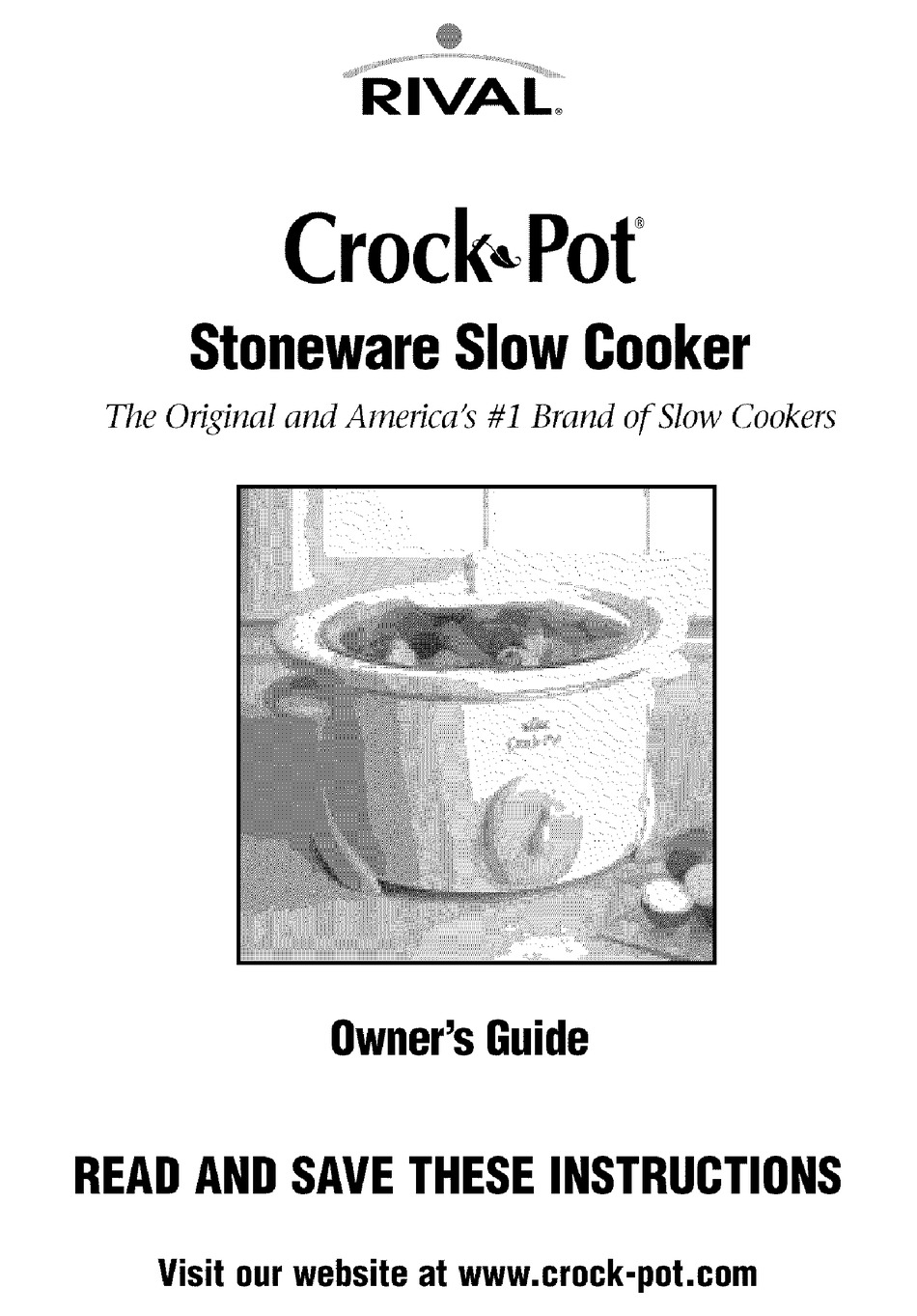 Rival Crockpot Instruction Manual and Cook Book : Rival