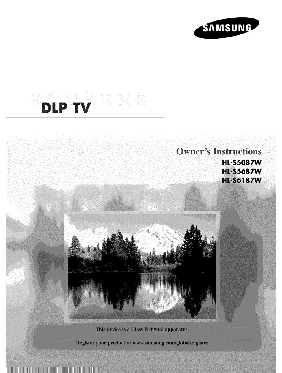 Samsung Hl S5687w Owner S Instructions Manual Pdf Download Manualslib