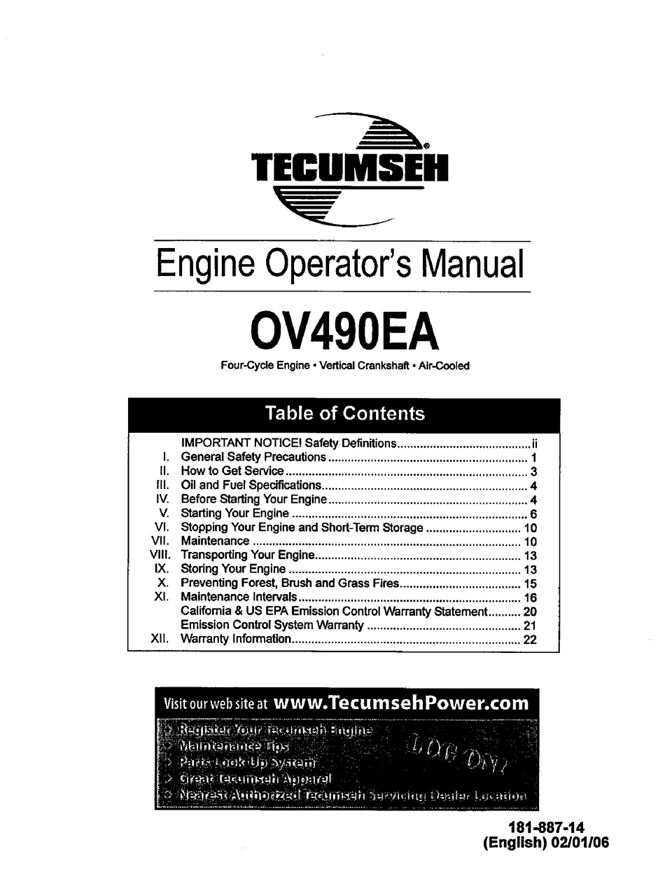 tecumseh ohh55 manual
